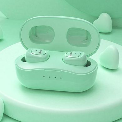 Навушники бездротові вакуумні OneDer TWS-W13 Bluetooth з мікрофоном зелені Green фото