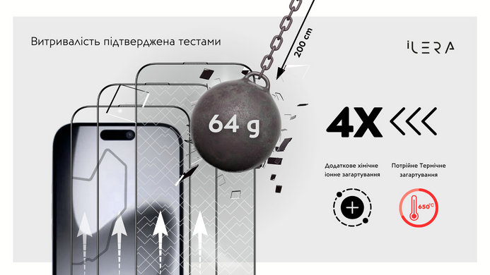 Захисне скло iLera Sapphire Ultra + Glass для iPhone 15 Pro фото