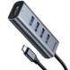 USB HUB на 4 порти USB + HDMIBaseus Type-C (CAHUB-N0G) сірий Metal