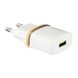 Мережевий зарядний пристрій LDNIO 1 порт USB 1A СЗУ біле White (DL-AC50)