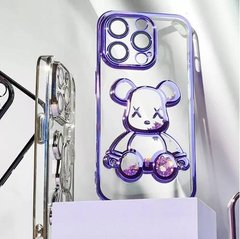 Чохол з дизайном ведмедя на iPhone 14 Pro Max Purple фото
