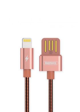 Кабель USB Lightning Remax RC-080i в металлической оплетке Rose Gold фото