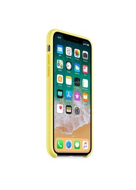 Чохол силіконовий soft-touch ARM Silicone case для iPhone X / Xs жовтий Lemonade фото