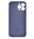 Чехол Silicone Case Full Camera Protective (AA) для Apple iPhone 15 Pro (Серый / Lavender Gray)