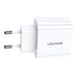 Мережевий зарядний пристрій Usams T15 + Type-C 1 порт USB швидка зарядка 3.2A СЗУ біле White (US-CC070), Білий