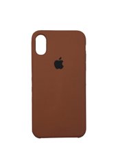 Чохол силіконовий soft-touch ARM Silicone case для iPhone Xs Max коричневий Brown фото