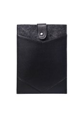 Фетровый чехол-конверт с кнопкой для iPad 9.7 с экокожей чёрный Black фото