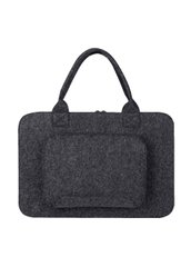 Фетровый чехол-сумка Gmakin для MacBook Air/Pro 13.3 черный с ручками (GS02) Black фото