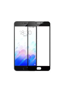 Защитное стекло с рамкой для Meizu M6 Note(black) фото