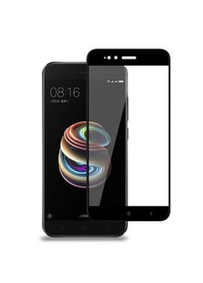 Защитное стекло с рамкой для Xiaomi Redmi mi 5X/A1 black фото