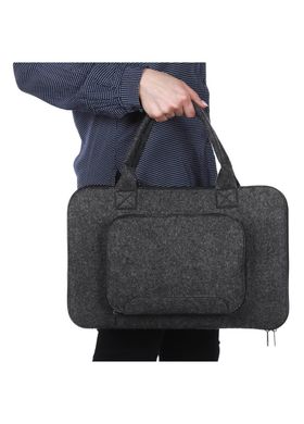 Фетровий чохол-сумка Gmakin для MacBook Air / Pro 13.3 чорний з ручками (GS02) Black фото