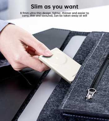 Портативное ЗУ Choetech PD 20W 5000 mAh Ultra-Thin Magnetic Power Bank Black фото