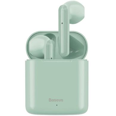 Навушники бездротові вкладиші Baseus W09 Bluetooth з мікрофоном зелені Green фото