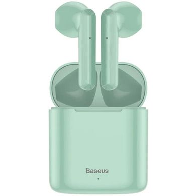 Навушники бездротові вкладиші Baseus W09 Bluetooth з мікрофоном зелені Green фото