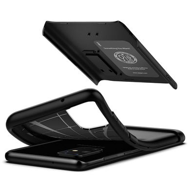 Чохол протиударний Spigen Original Slim Armor з підставкою для Samsung Galaxy S20 Plus чорний ТПУ + пластик Black фото