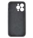 Чохол Silicone Case Full Camera Protective (AA) для Apple iPhone 15 Pro (Сірий / Dark Gray)