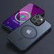 TPU+PC чехол металлический с кнопками MagSafe цветной для Apple iPhone 13 Pro Max синій Midnight