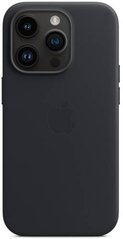 Чохол шкіряний Apple Leather Case with MagSafe для iPhone 14 Pro Max Black фото