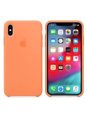 Чохол силіконовий soft-touch Apple Silicone case для iPhone Xs Max помаранчевий Papaya фото