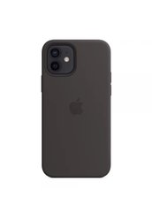 Чехол силиконовый soft-touch Apple Silicone case with Mag Safe для iPhone 12/12 Pro черный Black фото