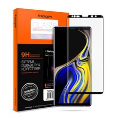 Защитное cтекло Spigen Curved HD"" для Samsung Galaxy Note 9 3D с закругленными краями черная рамка Black фото
