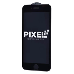 Захисне скло для iPhone 7/8/SE 2 Pixel 3D із закругленими краями рамка чорна Black фото