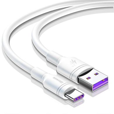 Кабель USB to USB Type-C Baseus (CATSH-B02) 1 метр білий White фото