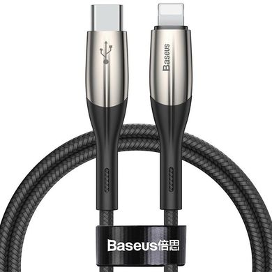Кабель Lightning to USB-Type-C Baseus (QC 3.0) (CATLSP-01) 1 метр черный Black фото