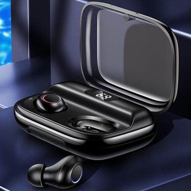 Навушники бездротові вакуумні Usams YJ Series Bluetooth з мікрофоном чорні Black (US-YJ001) фото