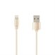USB Cable Usams US-SJ027 Braided Wire Cable U-Knit Series Lightning Gold 1m
