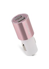 Автомобильное зарядное устройство Awei C-100 2 порта USB быстрая зарядка 2.4А АЗУ розовое Pink фото