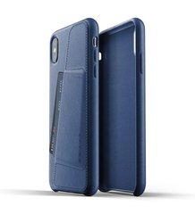 Чохол шкіряний MUJJO для iPhone Xs Max Full Leather Wallet, Blue фото