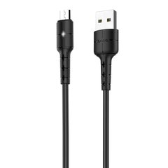 Кабель Micro-USB to USB Hoco X30 1 метр чорний Black фото
