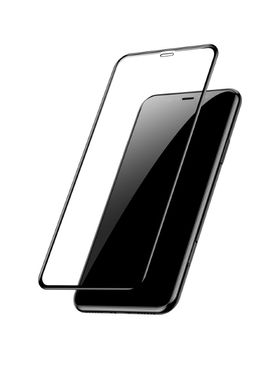 Захисне скло для iPhone Xr / 11 Soft Pet (SGAPIPH61-PE01) 3D з силіконовою чорною рамкою Black фото