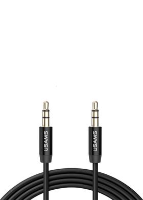 Audio кабель Usams AUX YP-01 3.5 miniJack Male to Male 1.0м Black фото