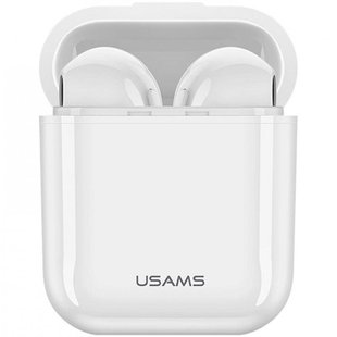 Навушники бездротові вкладиші Usams LC Series Bluetooth з мікрофоном білі White (US-LС002) фото