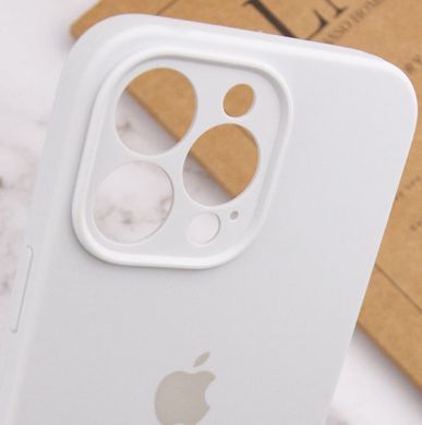 Чохол Silicone Case Full Camera Protective (AA) для Apple iPhone 15 Pro (Білий / White) фото