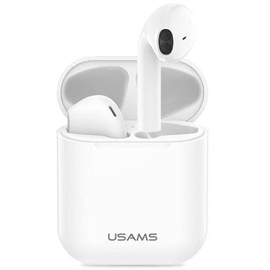 Навушники бездротові вкладиші Usams LC Series Bluetooth з мікрофоном білі White (US-LС002) фото