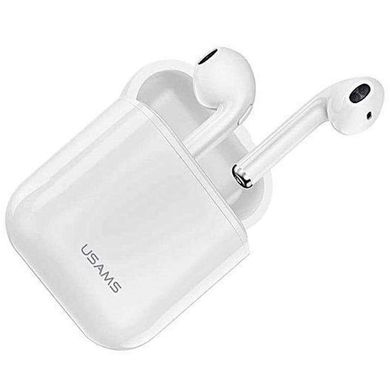 Навушники бездротові вкладиші Usams LC Series Bluetooth з мікрофоном білі White (US-LС002) фото
