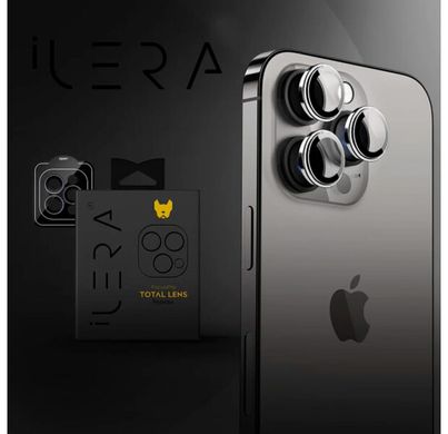 Захисне скло iLera FocusPro Crystal Lens для камери iPhone 15 Pro / 15 Pro Max, Graphite фото