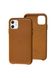Чехол кожаный ARM Leather Case для iPhone 11 коричневый Saddle Brown
