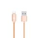 USB Cable Hoco X2 Knitted Lightning Gold 2m