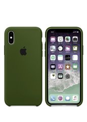 Чохол силіконовий soft-touch RCI Silicone case для iPhone X / Xs зелений Dark Green фото