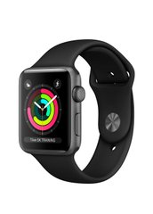 Ремешок Sport Band для Apple Watch 42/44mm силиконовый черный спортивный ARM Series 6 5 4 3 2 1 Black фото