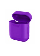 Силиконовый чехол однотонный плотный для AirPods 1/2 purple фото