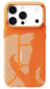 Чeхол Blueo Steed Woven Aramid Fiber Magnetic Case for iPhone 17 Pro Max Orange фото
