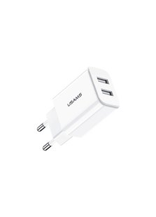 Сетевое зарядное устройство Usams US-CC067 T13 Dual USB Travel Charger White фото