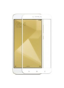 Защитное стекло с полной проклейкой для Xiaomi Redmi 4X (white) фото