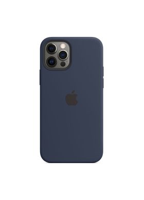 Чехол силиконовый soft-touch Apple Silicone case with Mag Safe для iPhone 12 Pro Max синий Deep Navy фото