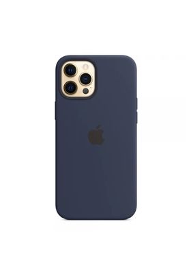 Чохол силіконовий soft-touch Apple Silicone case with Mag Safe для iPhone 12 Pro Max синій Deep Navy фото